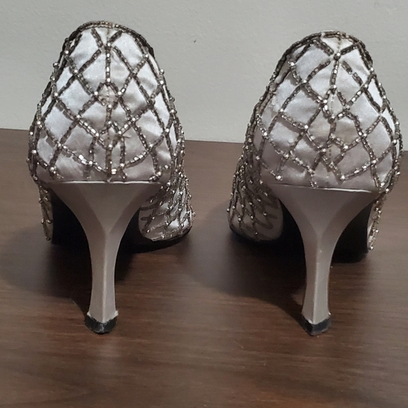 Caparros Silver Quilted Stiletto Heels - Picture 4 of 9